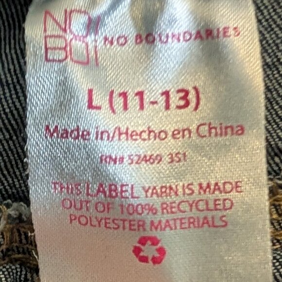 No Boundaries Juniors Size L (11-13) Flared Elastic Waist Denim Jeans - Picture 3 of 4